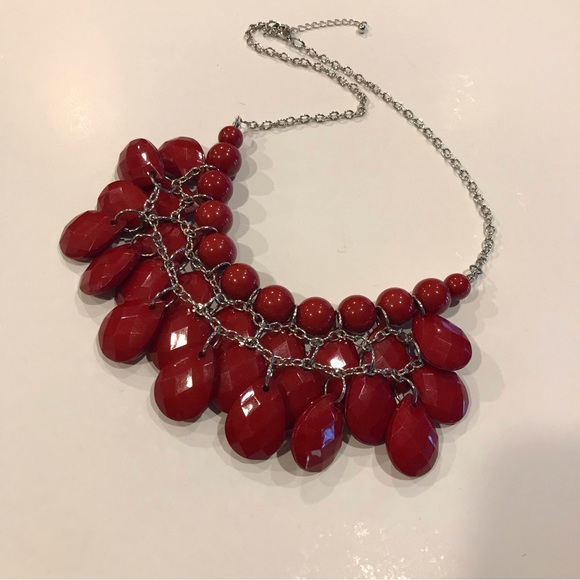 Layered teardrop necklace red - Picture 4 of 6
